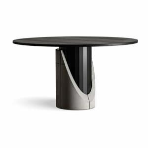 Kulatý jídelní stůl s deskou v dubovém dekoru 140x140 cm Sharp - Lyon Béton