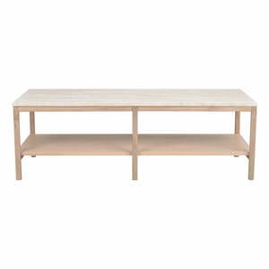 Bílý konferenční stolek s deskou z kamene 140x60 cm Orwel - Rowico