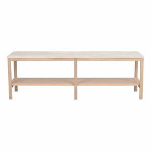 Bílý konzolový stolek s deskou z kamene 140x40 cm Orwel - Rowico