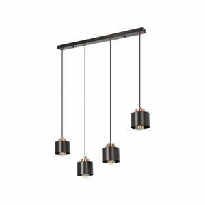 Černé kovové závěsné svítidlo 12x75 cm Olena – Candellux Lighting