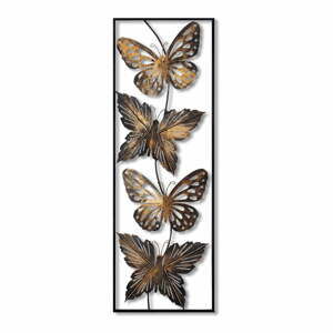 Kovová nástěnná dekorace 100x35 cm Butterfly – Wallity