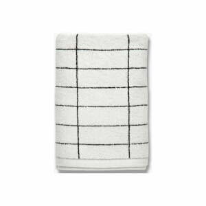 Bílý bavlněný ručník 50x100 cm Tile Stone – Mette Ditmer Denmark
