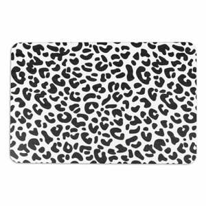 Černobílá koupelnová předložka 39x60 cm Leopard – Artsy Doormats