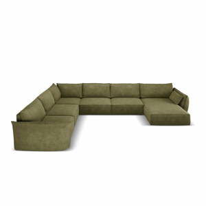 Zelená rohová pohovka (levý roh) Vanda – Mazzini Sofas