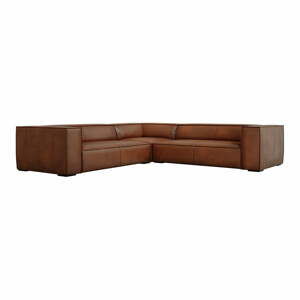 Koňakově hnědá kožená rohová pohovka (variabilní) Madame – Windsor & Co Sofas