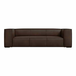 Tmavě hnědá kožená pohovka 227 cm Madame – Windsor & Co Sofas