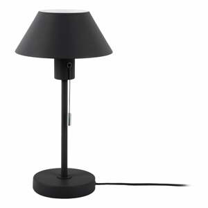 Černá stolní lampa s kovovým stínidlem (výška 36 cm) Office Retro – Leitmotiv