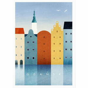 Plakát 30x40 cm Gdansk – Travelposter