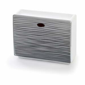 Bílo-šedý plastový výklopný  botník Mono Wave – Domopak