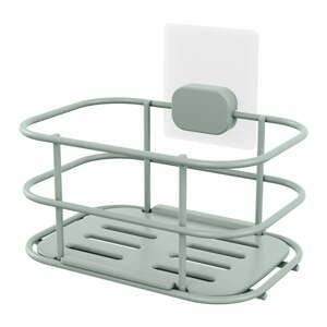 Samodržící kovová koupelnová polička v mentolové barvě Grena – Compactor