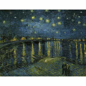 Obraz - reprodukce 90x70 cm The Starry Night, Vincent van Gogh – Fedkolor