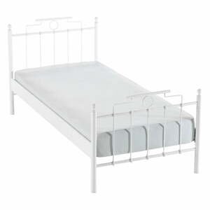 Bílá kovová jednolůžková postel s roštem 120x200 cm Hatkus – Kalune Design