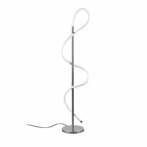 LED stojací lampa v leskle stříbrné barvě (výška 135 cm) Argos – Trio