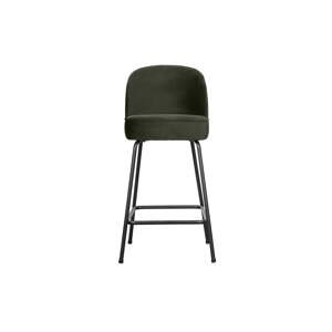Tmavě zelená sametová barová židle 89 cm Vogue – BePureHome