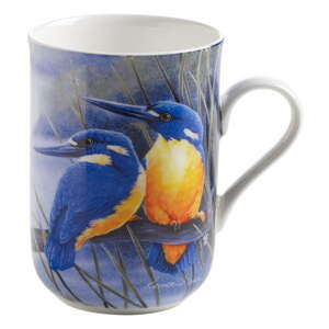 Hrnek z kostního porcelánu Maxwell & Williams Birds Kingfishers, 330 ml