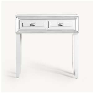 Konzolový stolek v bílo-stříbrné barvě 30x78 cm Noelia – Burkina