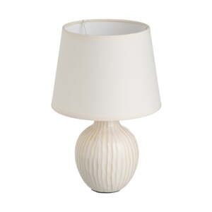 Krémová keramická stolní lampa s textilním stínidlem (výška 28 cm) – Casa Selección
