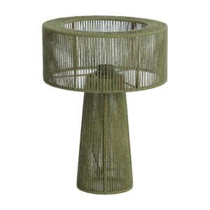 Zelená stolní lampa se stínidlem z juty (výška 40 cm) Selva – Light & Living