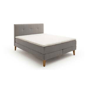 Světle šedá boxspring postel 160x200 cm Stockholm – Meise Möbel