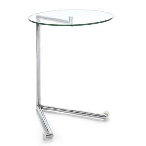 Kulatý odkládací stolek se skleněnou deskou 46x51 cm – Tomasucci