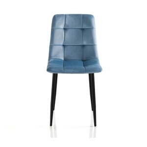 Modré sametové jídelní židle v sadě 2 ks – Tomasucci