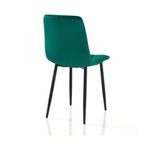 Zelené sametové jídelní židle v sadě 2 ks – Tomasucci