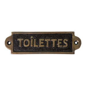 Kovová cedule 15x4,5 cm Toilettes – Antic Line