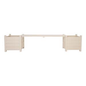 Bílá dřevěná zahradní lavice – Esschert Design
