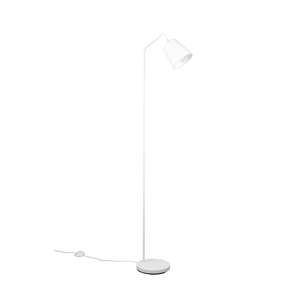 Bílá stojací lampa s textilním stínidlem (výška 148 cm) Buddy – Trio