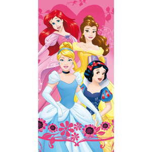 Růžová froté dětská osuška 70x140 cm Princesses – Jerry Fabrics