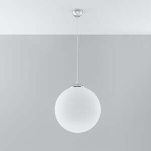 Bílé závěsné svítidlo se skleněným stínidlem ø 40 cm Bianco – Nice Lamps