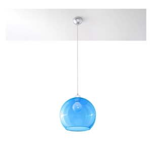 Modré závěsné svítidlo se skleněným stínidlem ø 30 cm Bilbao – Nice Lamps