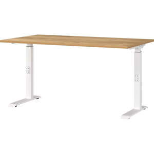 Pracovní stůl s nastavitelnou výškou s deskou v dekoru dubu 80x140 cm Downey – Germania