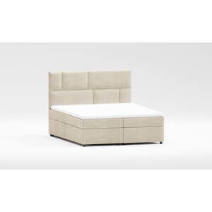 Béžová boxspring postel s úložným prostorem 140x200 cm Lola – Ropez