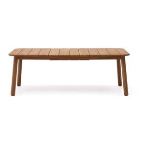 Zahradní jídelní stůl z teakového dřeva 100x220 cm Turqueta – Kave Home
