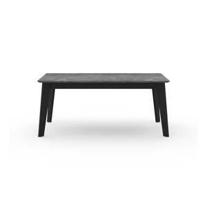 Černý rozkládací jídelní stůl s deskou v dekoru betonu 100x180 cm Shadow – TemaHome