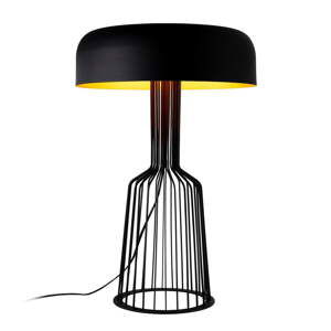 Černá stolní lampa s kovovým stínidlem (výška 57 cm) Fellini – Opviq lights