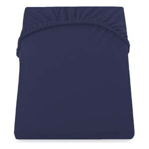 Tmavě modré napínací prostěradlo jersey 240x220 cm Amber – DecoKing