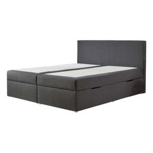 Šedá boxspring postel s úložným prostorem 180x200 cm Harry – Rojaplast