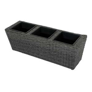 Tmavě šedý zahradní květináč ADDU Balcony Box