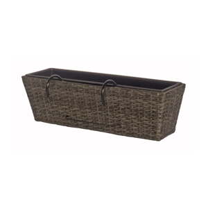 Tmavě šedý zahradní závěsný květináč ADDU Balcony Box