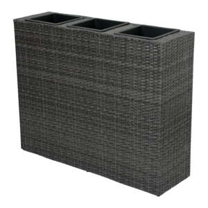 Tmavě šedý zahradní květináč ADDU Room Divider