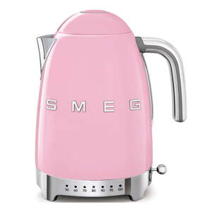 Růžová rychlovarná konvice z nerezové oceli 1,7 l Retro Style – SMEG