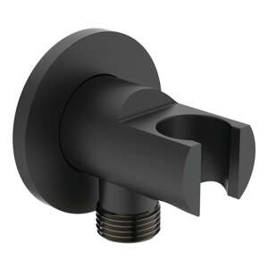 Matně černý kovový držák na sprchovou hlavici Silk Black – Ideal Standard