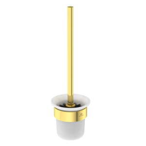 Nástěnná kovová WC štětka ve zlaté barvě Conca – Ideal Standard