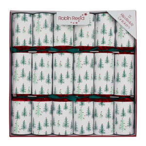 Vánoční crackery v sadě 12 ks Green Pine Tree – Robin Reed