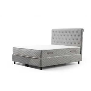 Světle šedá boxspring postel s úložným prostorem 140x200 cm Sonata – Kalune Design
