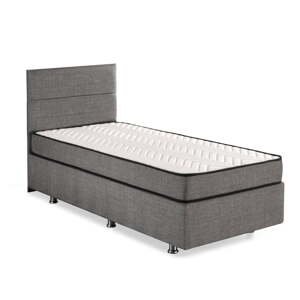 Šedá boxspring postel s úložným prostorem 100x200 cm Silver – Kalune Design