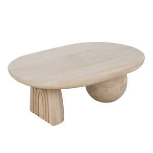 Krémový konferenční stolek z mangového dřeva 71x107 cm Batel – Ixia