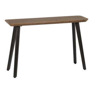 Hnědý konzolový stolek z jedlového dřeva 33x120 cm Paul – Ixia